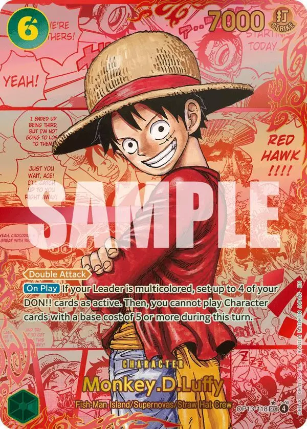 Monkey.D.Luffy (Red Super Alternate Art), Carrying On His Will OP13-118