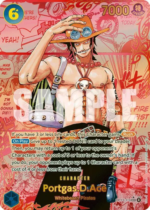 Portgas.D.Ace (Red Super Alternate Art), Carrying On His Will OP13-119